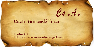 Cseh Annamária névjegykártya