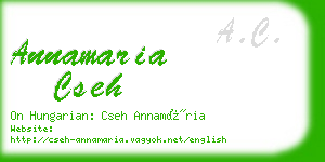 annamaria cseh business card